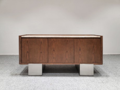 不锈钢脚木纹柜