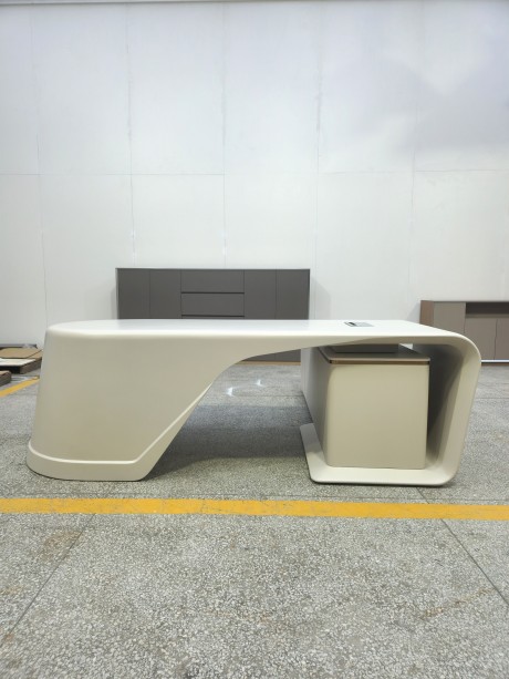 白色大圆弧班台