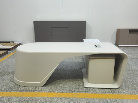 白色大圆弧班台